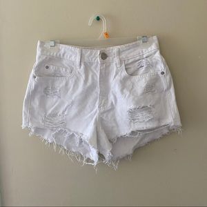 Garage white denim Jean shorts